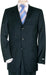 Three Buttons Small Dark Navy Blue Pinstripe Super 140'S Man Suit 3 Buttons Style