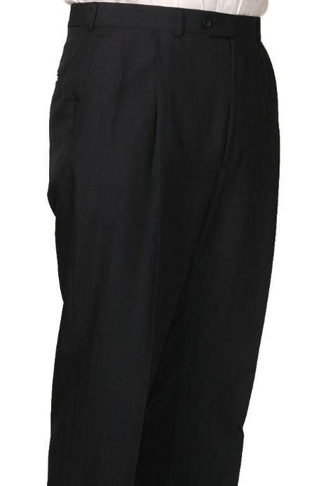 Mens Pleated Dress Pants Charcoal Somerset Pleated Trouser Unhemmed Unfinished Bottom main image 1