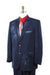 Men's Dark Navy Poly Woven Rhinestone Entertainer Suit