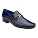 Belvedere Bruno Men's Navy Ostrich Leg Loafers