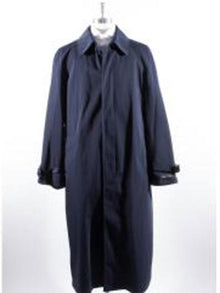 Long Full Length Men's Rain Coat Navy