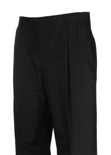 Clothing Navy Pleated Separate Dress Pants unhemmed unfinished bottom