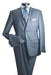 Smoky Blue ~ Men'S 2 Button Slim Fit Light Blue Sharkskin Suit Flat Front Pants Side Vented