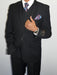 Tweed 3 Piece Suit - Tweed Wedding Suit Mens Dark Navy Micro Fiber Poly rayon Shinny Suit