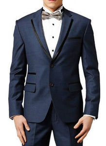 Men Dark Navy ~ Midnight blue Fashion Designer Wedding Groom Tuxedo Dinner Suit Coat Jacket Blazer Trouser