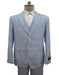 Men's Notch Label Blue Summer Seersucker Fabric Jacket and Pants 3 Piece Suit