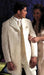 Ivory~OFF White~Cream Fashion Tuxedo For Men 35.5 Length Coat Large Satin  Seven Button