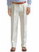 Ivory ~ Cream ~ Off White Pleated Dress Pant For Men unhemmed unfinished bottom