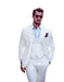 Men's One Button Beach Wedding Attire Suit White