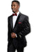 Men's Fashion Patterned Holiday crushed Black Paisley Texture
