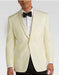Men's One Button Cream Slim Fit Jacket