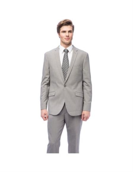 Men's Three Button  Grey  Suit main image 1