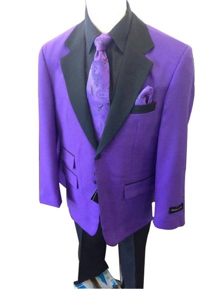 Men's Purple Ticket Pocket   Long Sleeve Jacket