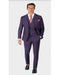 Mens One Button Single Breasted Peak Lapel Double Breasted Vest Ticket Pocket Suit Purple