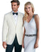 Men's One Button Tuxedo Shawl Lapel Ivory wedding Suit