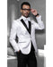 Alberto Nardoni Brand Floral 1 Button Sharkskin Paisley Tuxedo Dinner Jacket Blazer + Black Vest & Pants Blazer and Bow