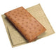 Men's Genuine Exotic Animal Skin Full Quill Ostrich Checkbook Black,Cognac,Bone,Buttercup,Kango