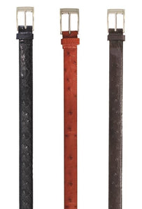 Cinto De Avestruz - Cinto Vaquero Exotic Ostrich Dress Belt Black, Brown, Cognac