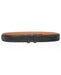 Men's Black Patchwork Genuine Ostrich Quill Skin Fine Stitch Belt