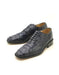 Oxfords Navy Croc & Ostrich Authentic Genuine Skin Italian Lace Up Oxford Dress Shoe Mens Ostrich Skin Shoes