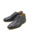 Oxfords Navy Croc & Ostrich Authentic Genuine Skin Italian Lace Up Oxford Dress Shoe Mens Ostrich Skin Shoes