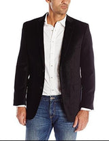 Men's Paisley Black Velvet Fabric Patterned Texture velour Men's blazer Jacket