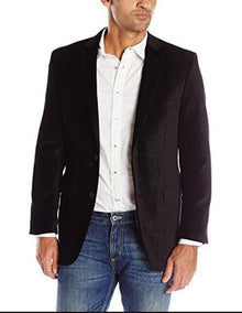 Men's Paisley Black Velvet Fabric Patterned Texture velour Men's blazer Jacket