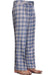 Mens Pant - Wide Leg Plaid Slacks - Grey Plaid - 100% Percent Wool Fabric