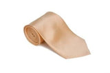 Peach 100% Silk Solid Necktie With Handkerchief Buy 10 Of Same Color Tie For $25 Each-Men'S Neck Ties - Mens Dress Tie - Trendy Mens Ties