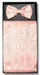 Men's Peach Paisley Pattern Polyester Bowtie With Cummerbund