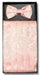 Men's Peach Paisley Pattern Polyester Bowtie With Cummerbund