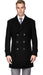 Mens Peacoat - Men Peacoat Black