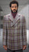 Mens Peacoat - Plaid Overcoats - Carcoat Grey