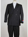 Men's Peak Lapel 6 Button Double Breasted Black Suit
