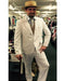 Men's Peak Lapel Costume Outfit Male Attire Cream Suit