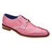 Belvedere Valter Rose Men's Pink Caiman Crocodile Leather Dress Shoes