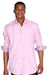 Men's Pink 60% Cotton 40% POLY Shirt Solid Color Double Collar