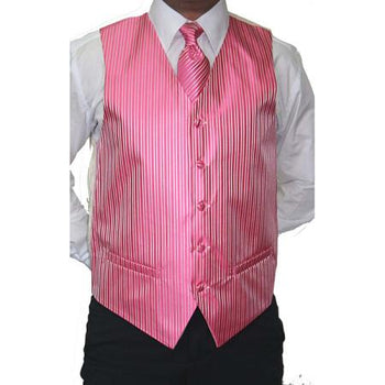 Pink Four-Piece, Five-button Suit or Tux Men's Vest for Men Also available in Big and Tall Sizes
