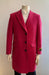 Men's Pink Overcoat - Megento Color Topcoat - Ticket Pocket Peak Collar