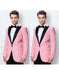 Men's Pink Peak Lapel One Button Blazer