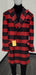 Mens Plaid Overcoat - Peacoat - Plaid Topcoats Red ~ Black