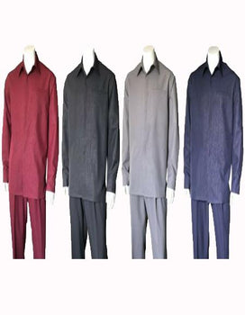 Men's Plain Long Sleeve Casual Walking Suit