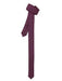 Fully Lined Polyester Satine Fabric Super Skinny Slim Plum NeckTie-Men's Neck Ties - Mens Dress Tie - Trendy Mens Ties
