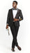 Mens Plus Size Blazers - Large Mens Blazers Mens Black Paisley Blazer - Big and Tall Sport Coat With Bowtie
