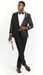 Mens Plus Size Blazers - Large Mens Blazers Mens Black Paisley Blazer - Big and Tall Sport Coat With Bowtie