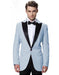 Men's Powder Blue 4 Button Cuff  2 Piece Suit