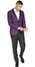 Men'S Slim Fit Purple 1 Button Tuxedo With Shawl Lapel