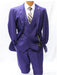 Mens Vett Purple Classic Fit Solid Vested Suit