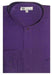 Preacher Round Style Mandarin Collar Purple Collarless Dress Shirt