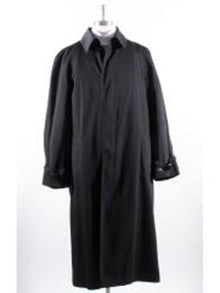 Men's Long Full Length Rain Coat Black